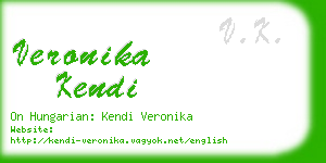 veronika kendi business card